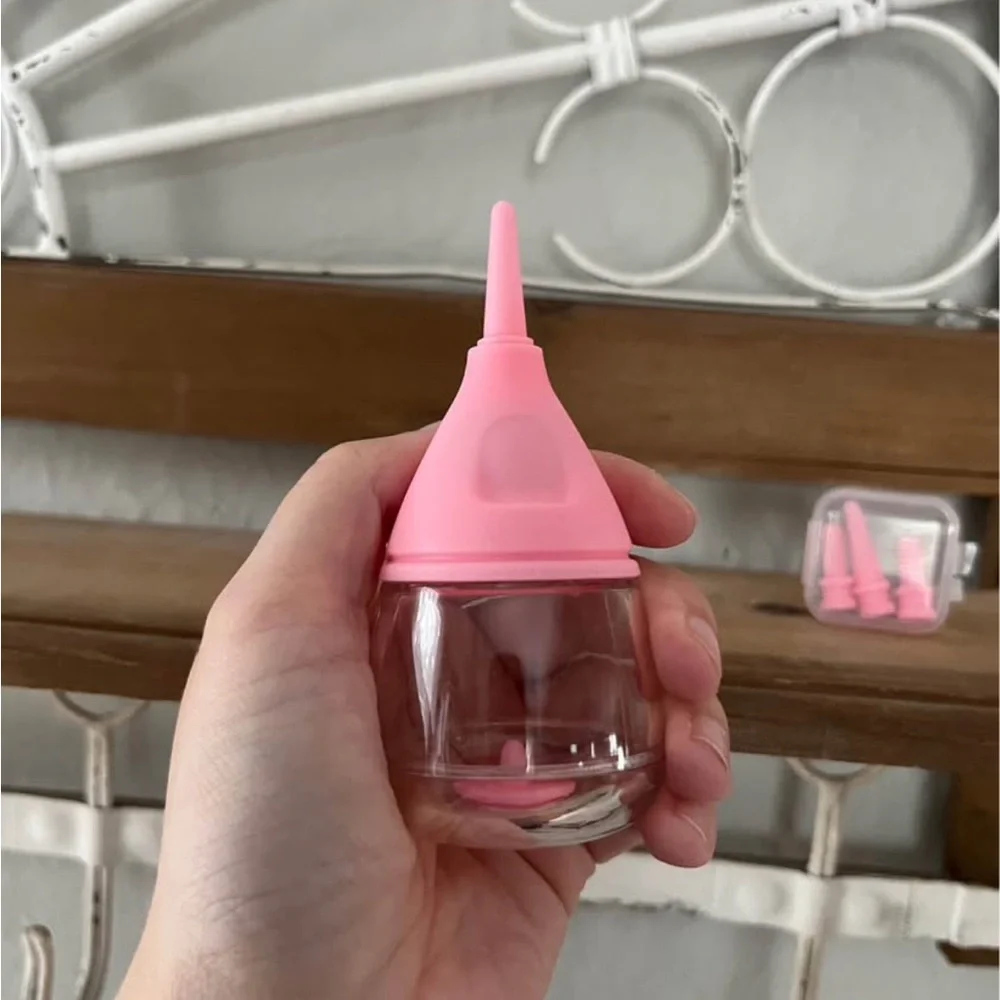 Pink and Clear Pet Feeding Bottle